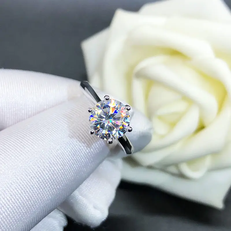Clearance U.S. Imported Moissanite Ring Women's 1 Karat Diamond - Image 2