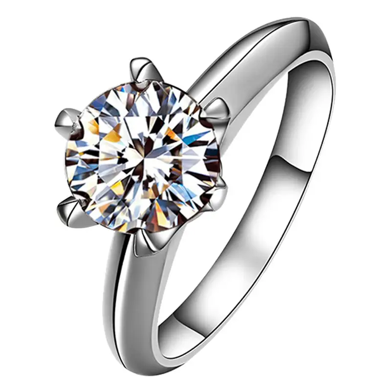 Clearance U.S. Imported Moissanite Ring Women's 1 Karat Diamond - Image 5
