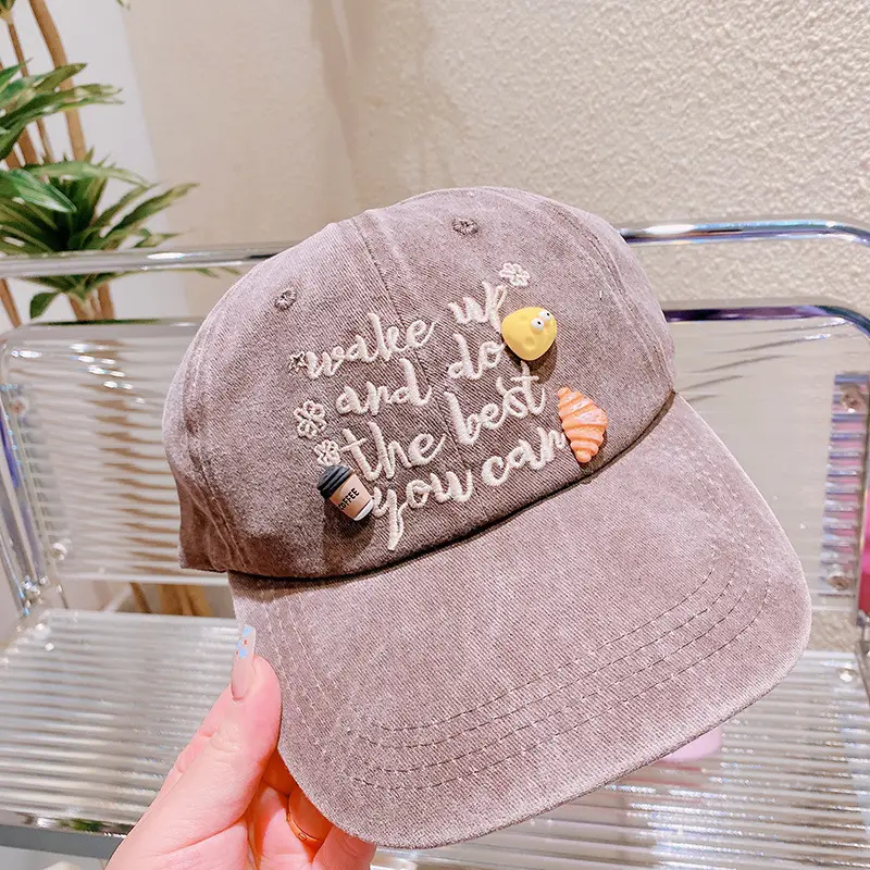 Pink Embroidered Baseball Cap for Girls Spring Summer 2023 — feature 25