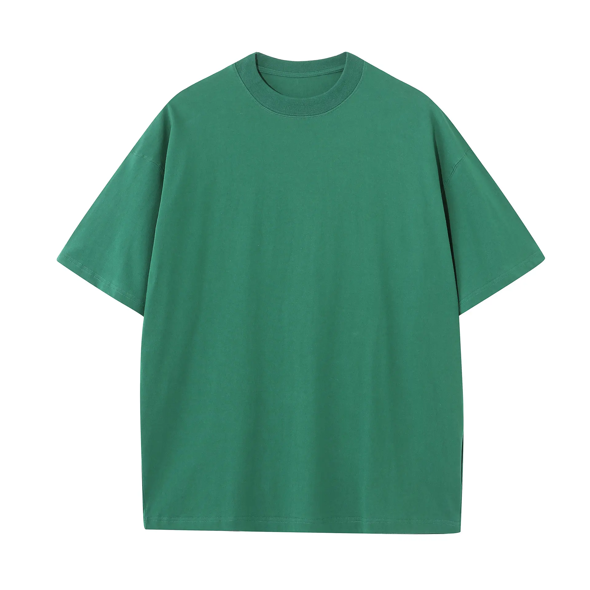 Men Black Cotton T-Shirt Round Neck Loose Fit - Image 11