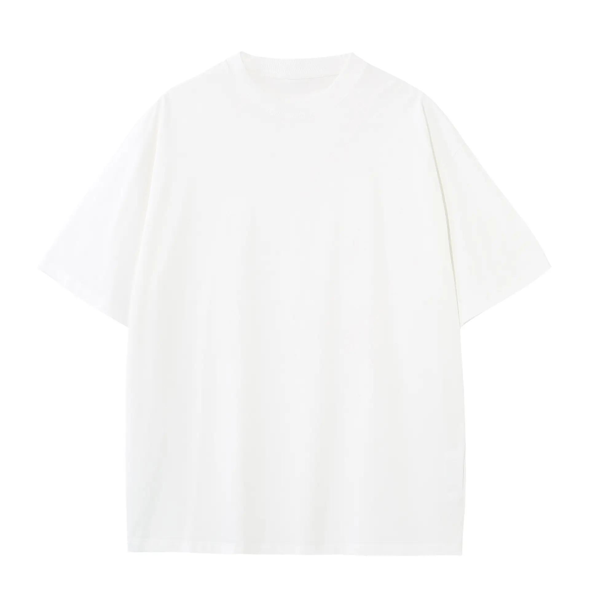 Men Black Cotton T-Shirt Round Neck Loose Fit - Image 2