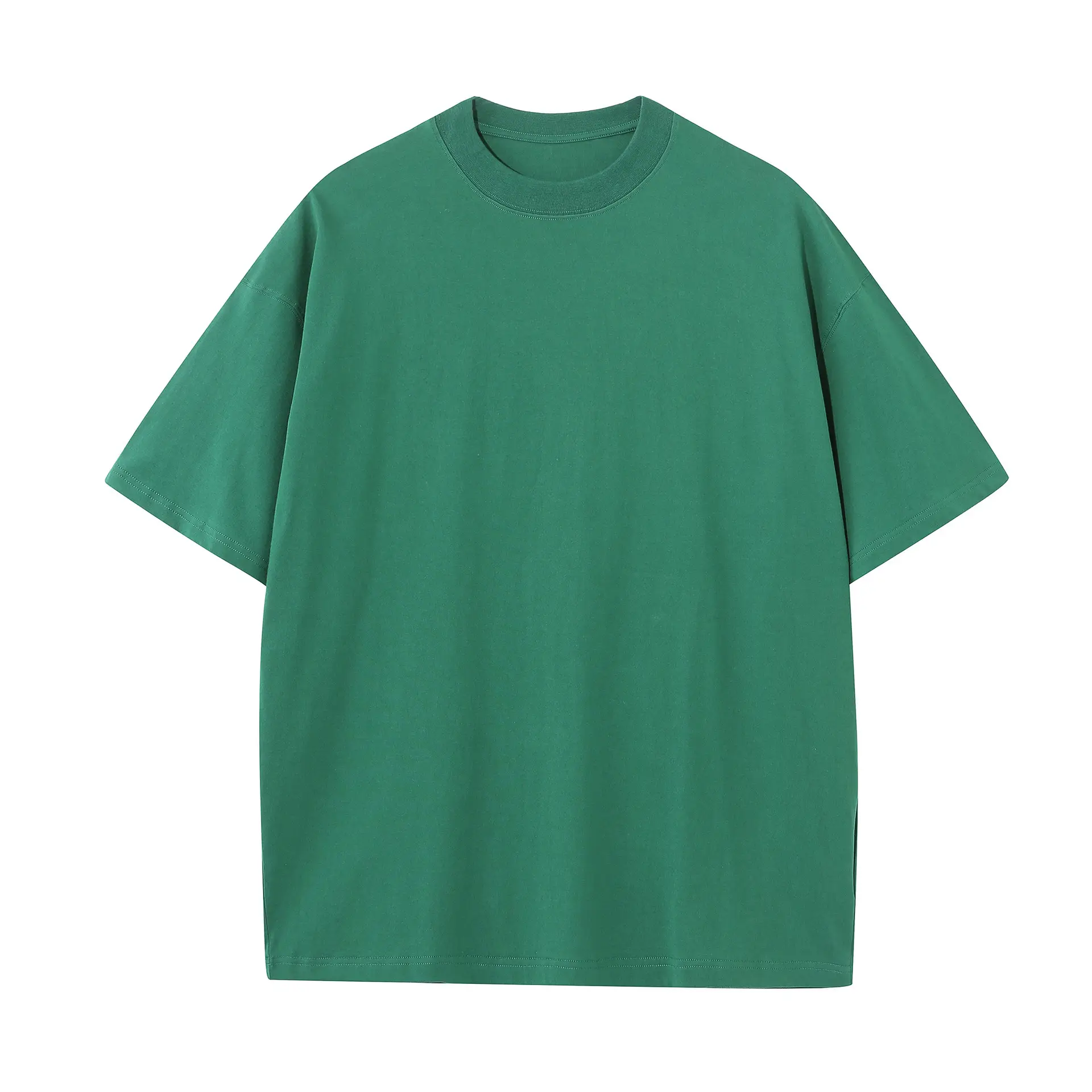 Men Black Cotton T-Shirt Round Neck Loose Fit - Image 4