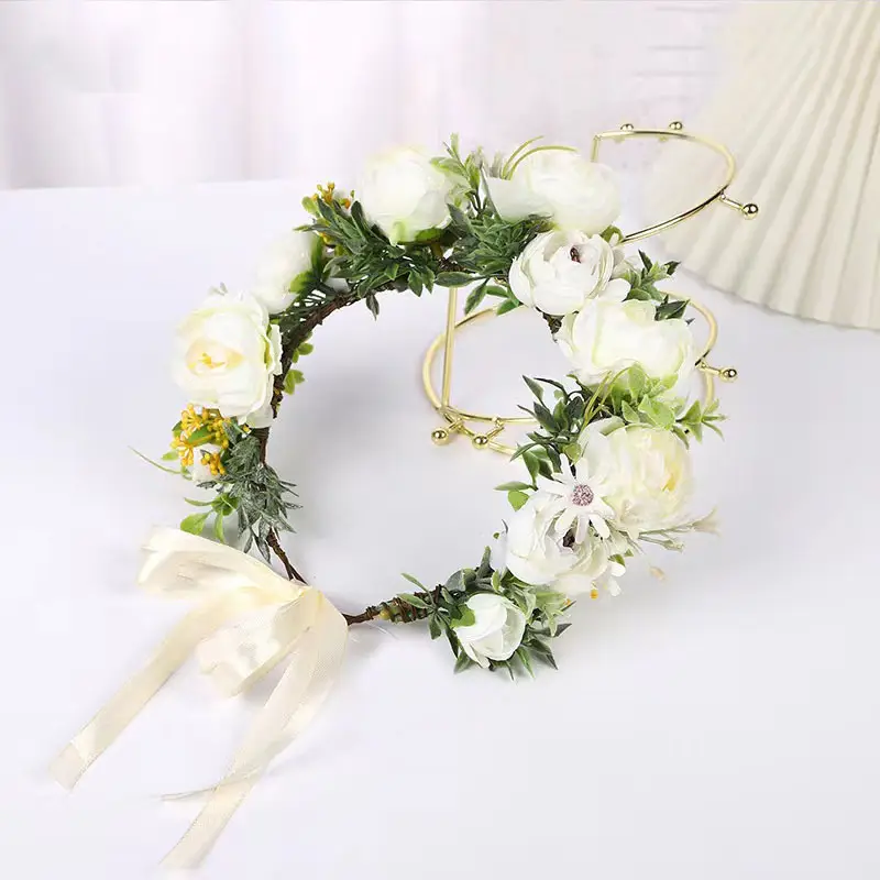 Wholesale Floral Hair Band for Girls Wedding Headdress - Image 4