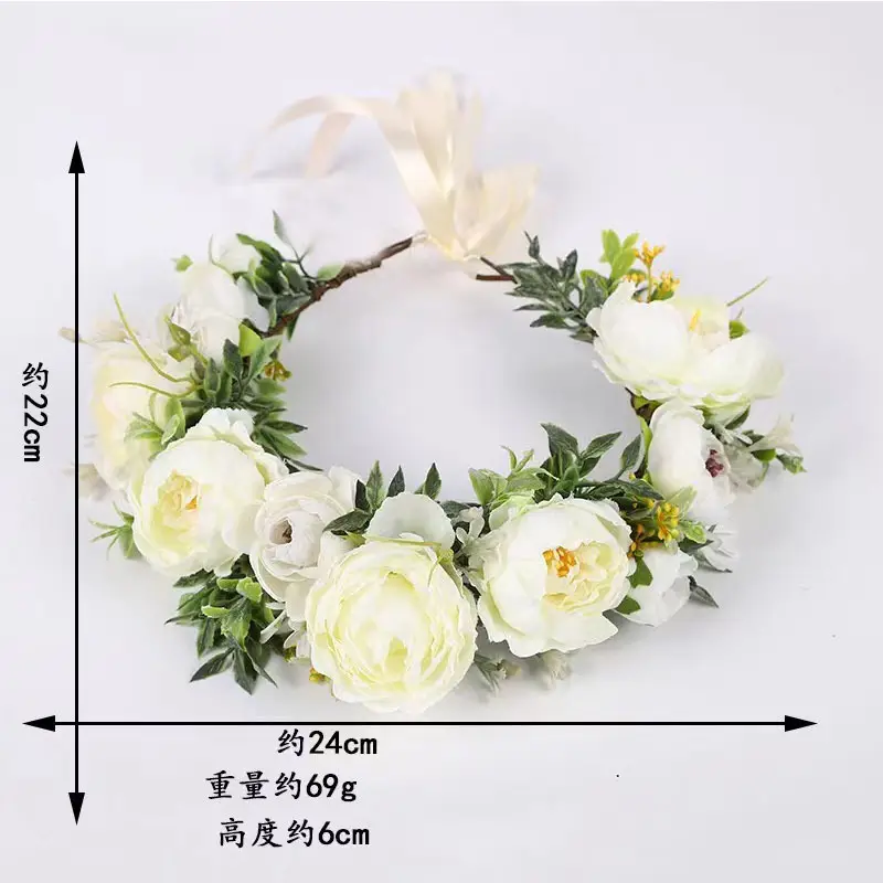 Wholesale Floral Hair Band for Girls Wedding Headdress — feature 2