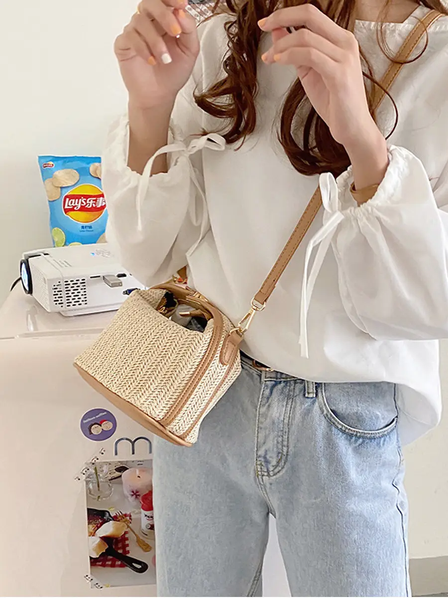 Women's Straw Crossbody Bag 2026 Summer Casual
