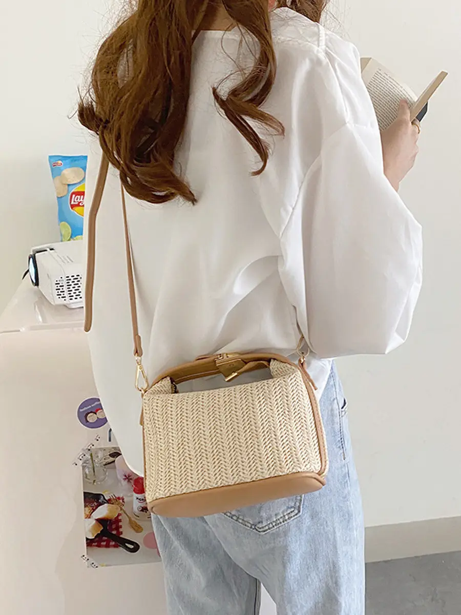 Women's Straw Crossbody Bag 2026 Summer Casual