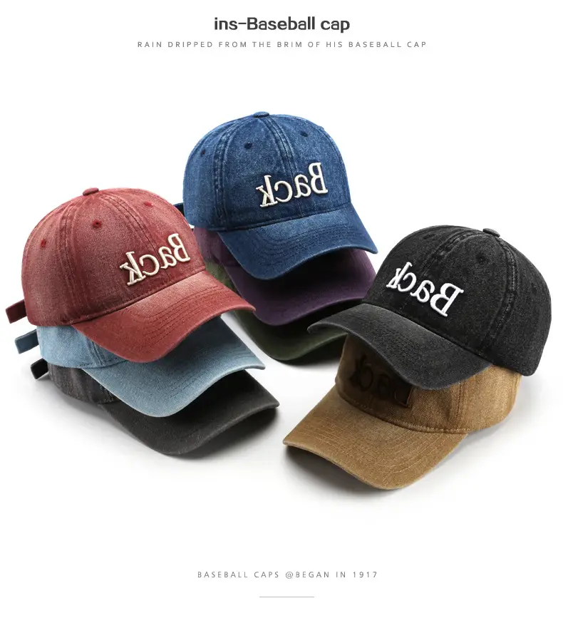 Pink Women's Retro Wash Cap Baseball Cap — feature 2