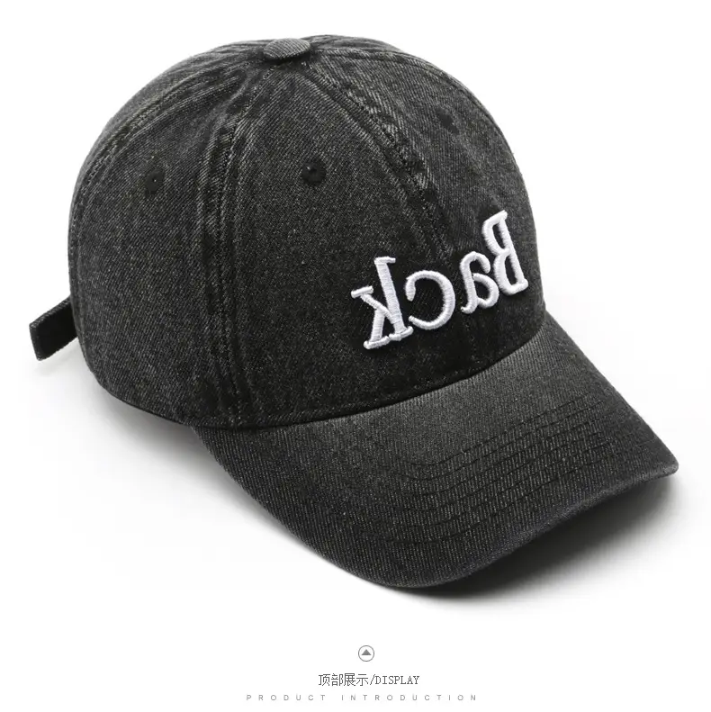 Pink Women's Retro Wash Cap Baseball Cap — feature 9