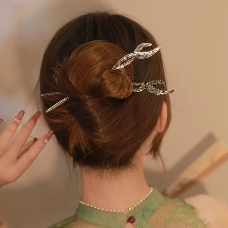 Retro Fishtail Hairpin with Ancient Cross Design - Image 5