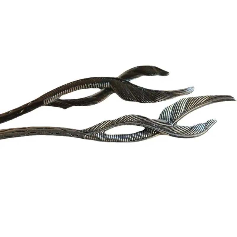 Retro Fishtail Hairpin with Ancient Cross Design - Image 7