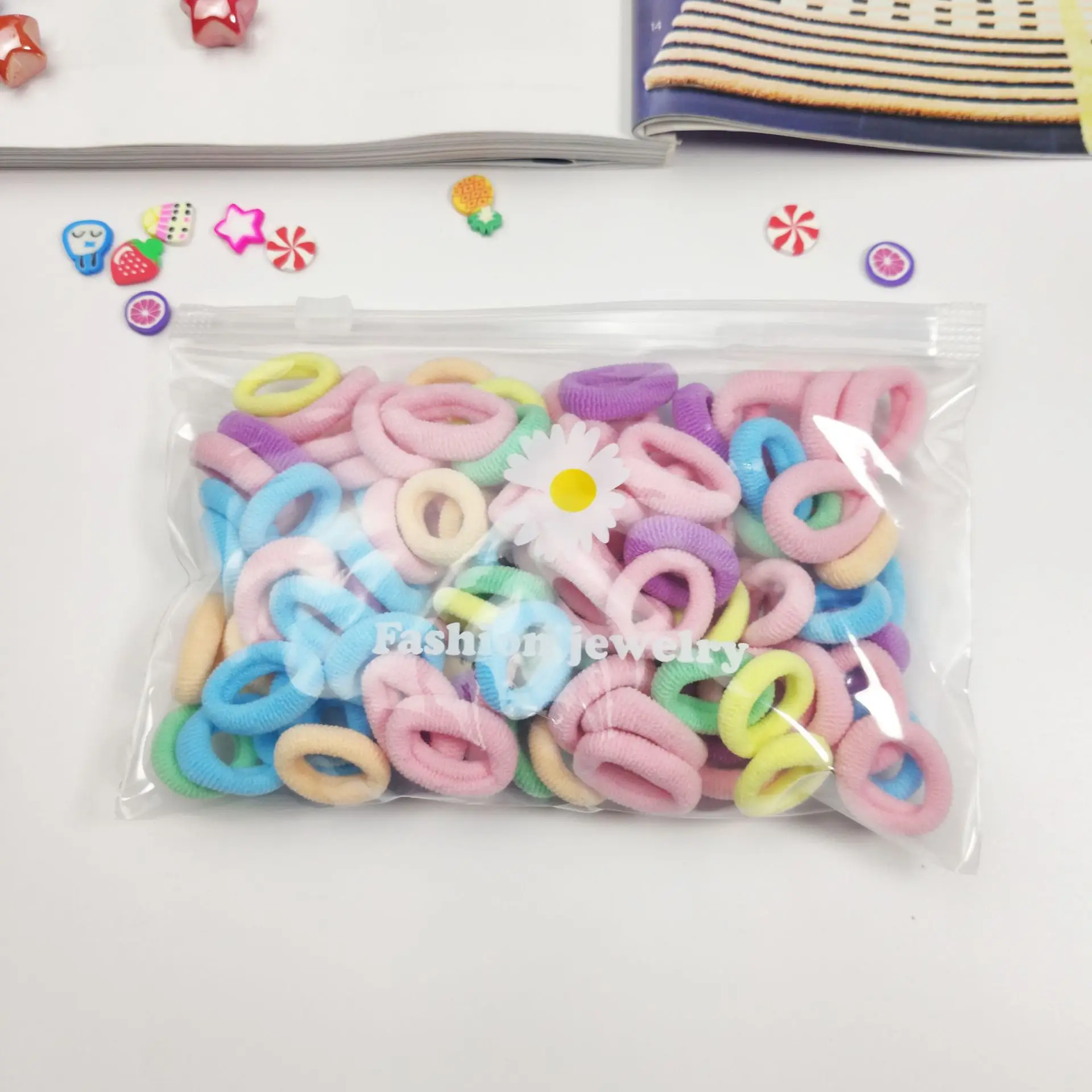 Baby Rubber Bands 2cm Colorful for Girls Hair Rope — feature 16