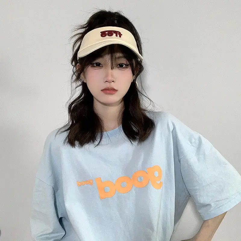 Women's Adjustable Sun Visor Hat with Logo