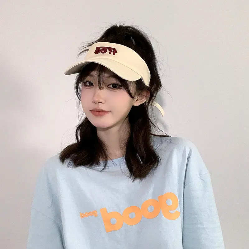 Women's Adjustable Sun Visor Hat with Logo