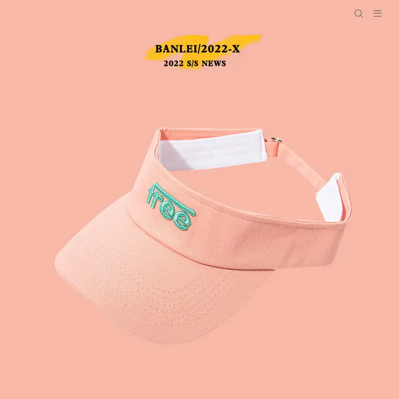 Women's Adjustable Sun Visor Hat with Logo