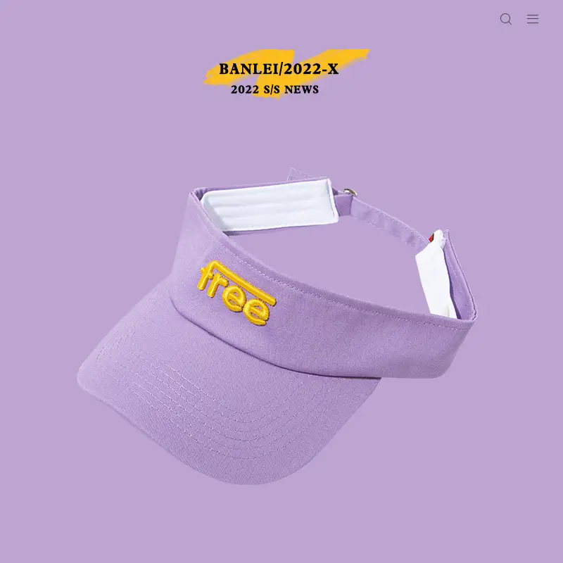 Women's Adjustable Sun Visor Hat with Logo