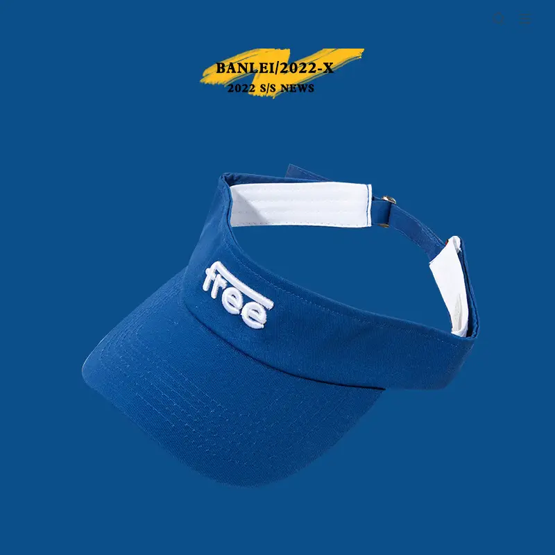 Women's Adjustable Sun Visor Hat with Logo