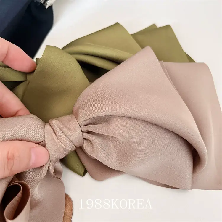 Red Satin Bow Hairpin for Women — feature 11