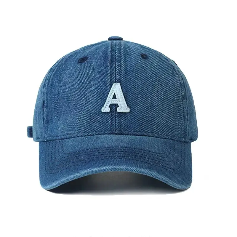 Women's Blue Denim Duck Cap with Curved Eave - Image 8