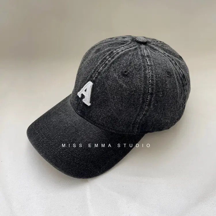 Women's Blue Denim Duck Cap with Curved Eave — feature 17