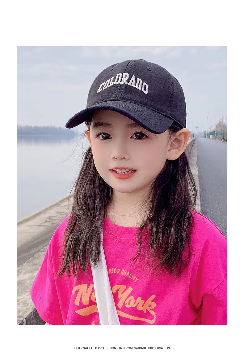 Children's Beige Embroidered Baseball Cap Summer Wear — feature 10