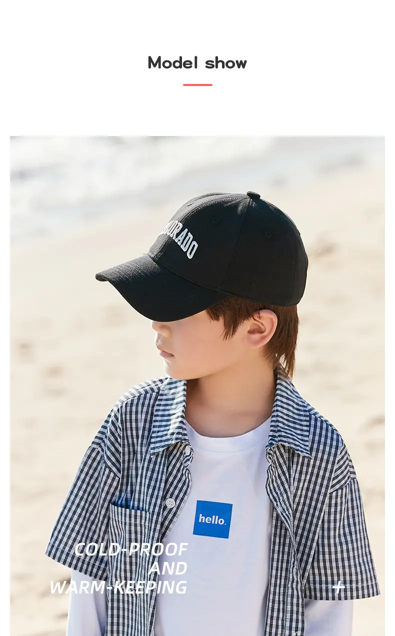 Children's Beige Embroidered Baseball Cap Summer Wear — feature 9