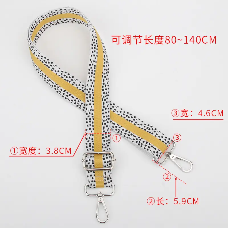 Women's Adjustable Spot Bag Strap with Yellow Yellow - Image 9