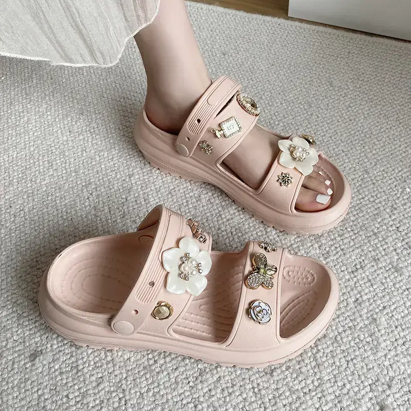 2023 cross-border summer new women's platform height increasing sandals DIY parent-child high heel foreign trade hot sandals wholesale