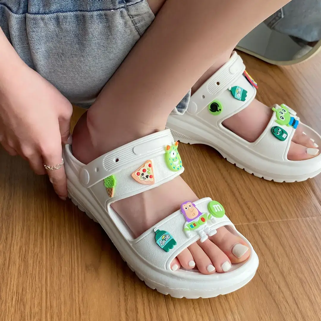 2023 cross-border summer new women's platform height increasing sandals DIY parent-child high heel foreign trade hot sandals wholesale