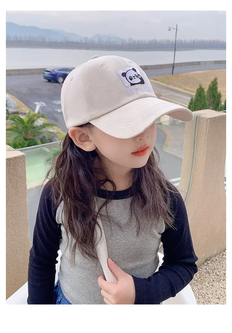Kids Korean Design Sunhat Cap with Long Brim — feature 11