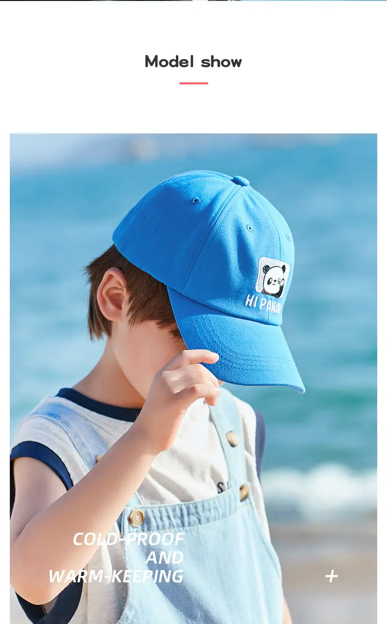 Kids Korean Design Sunhat Cap with Long Brim — feature 9
