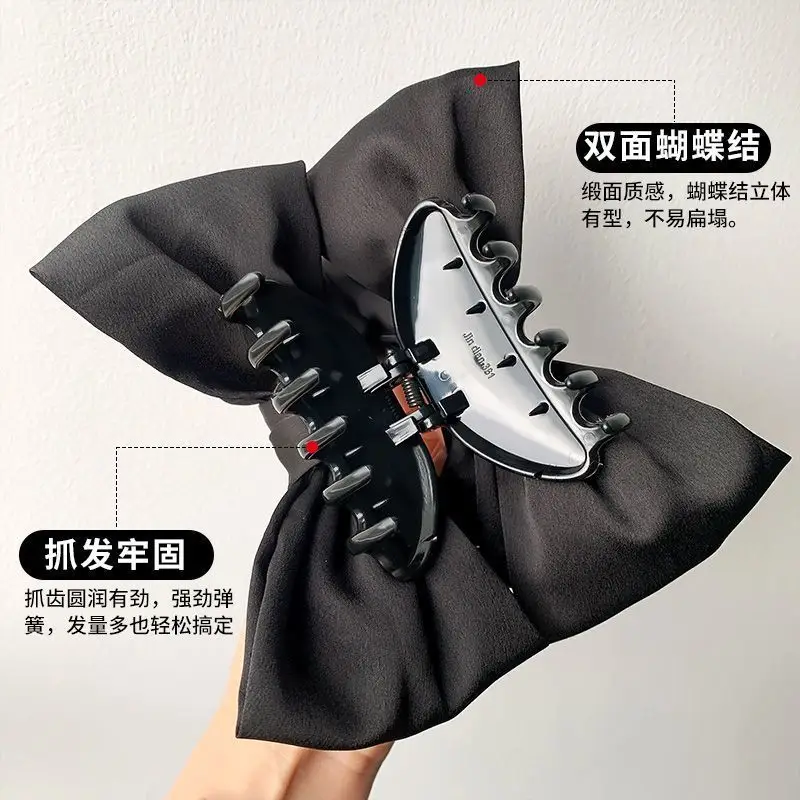 Black Double-Sided Hair Clip Large High-Quality - Image 3