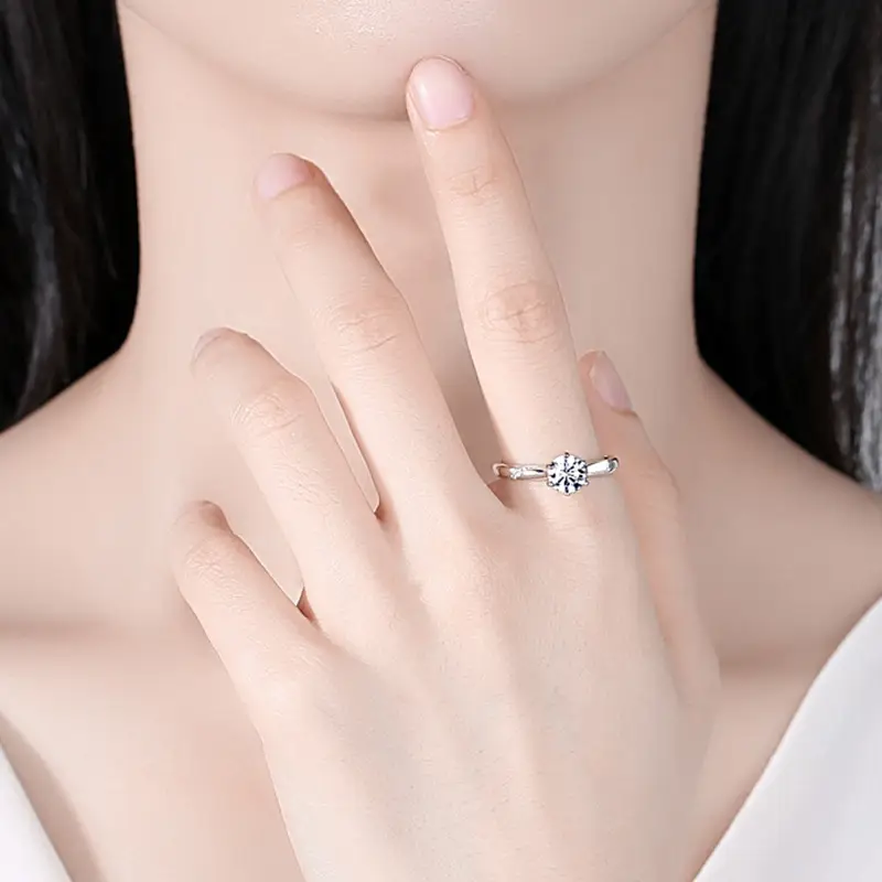925 Silver Diamond Ring for Women Wedding Proposal - Image 16