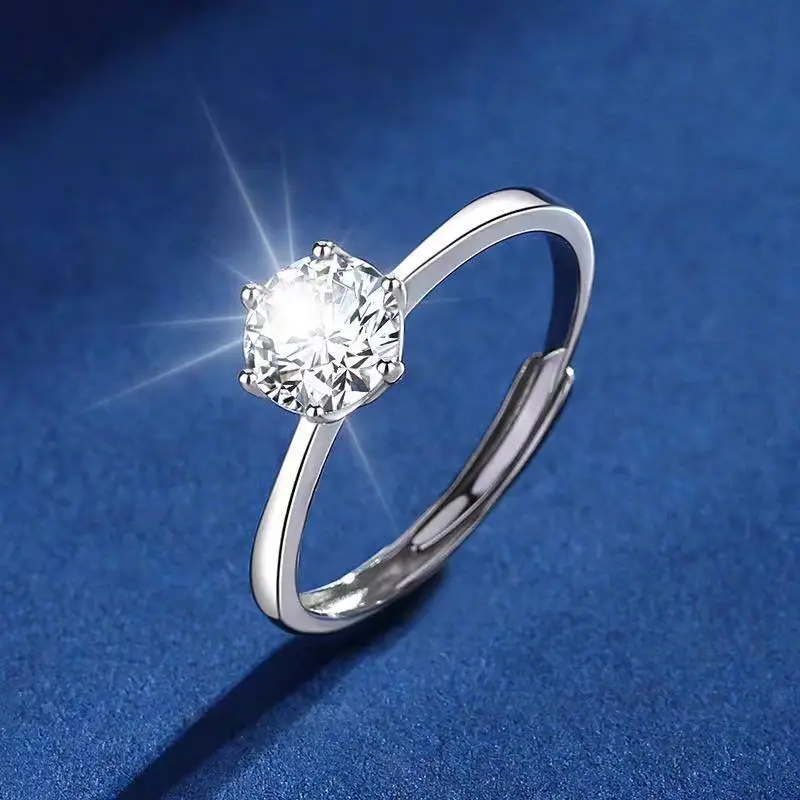 925 Silver Diamond Ring for Women Wedding Proposal - Image 5