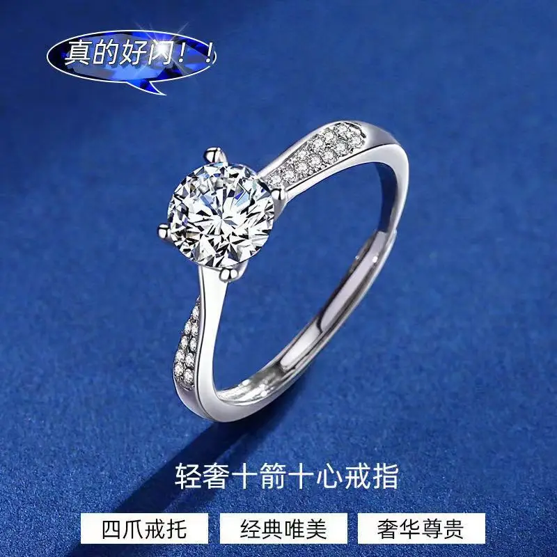 925 Silver Diamond Ring for Women Wedding Proposal - Image 8