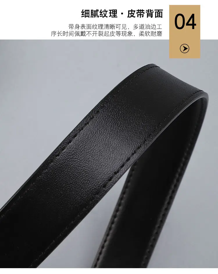 Women's Real Cowhide Belt with Metal Buckle - Brown, Beige, Black β feature 6