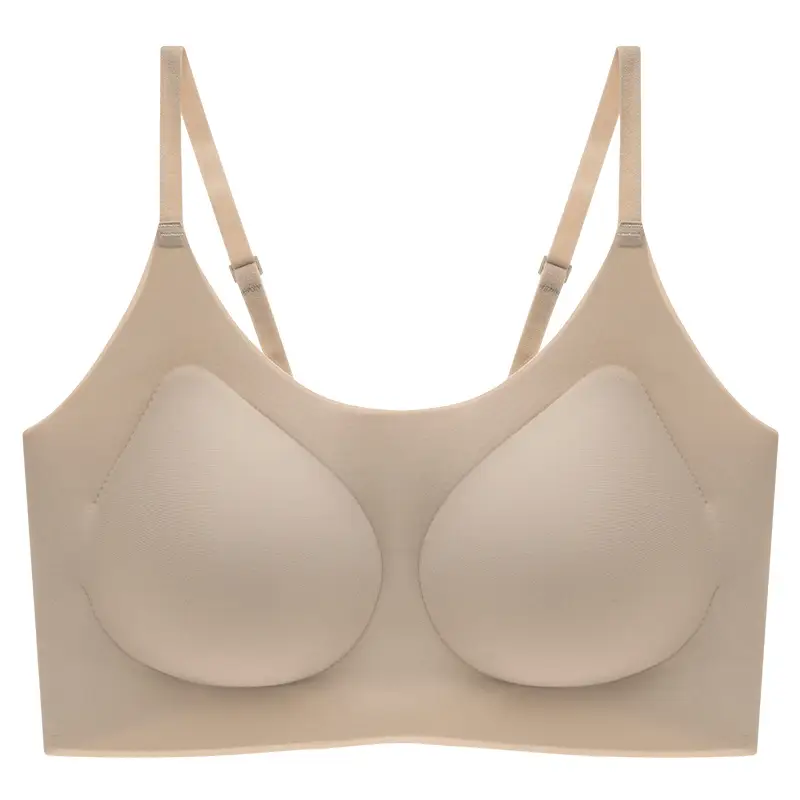 Yunduo No Size Seamless Underwear Women's Small Breast Gathering Beautiful Back Bra No Wires Sleeping Vest Style Sports Bra - Image 2