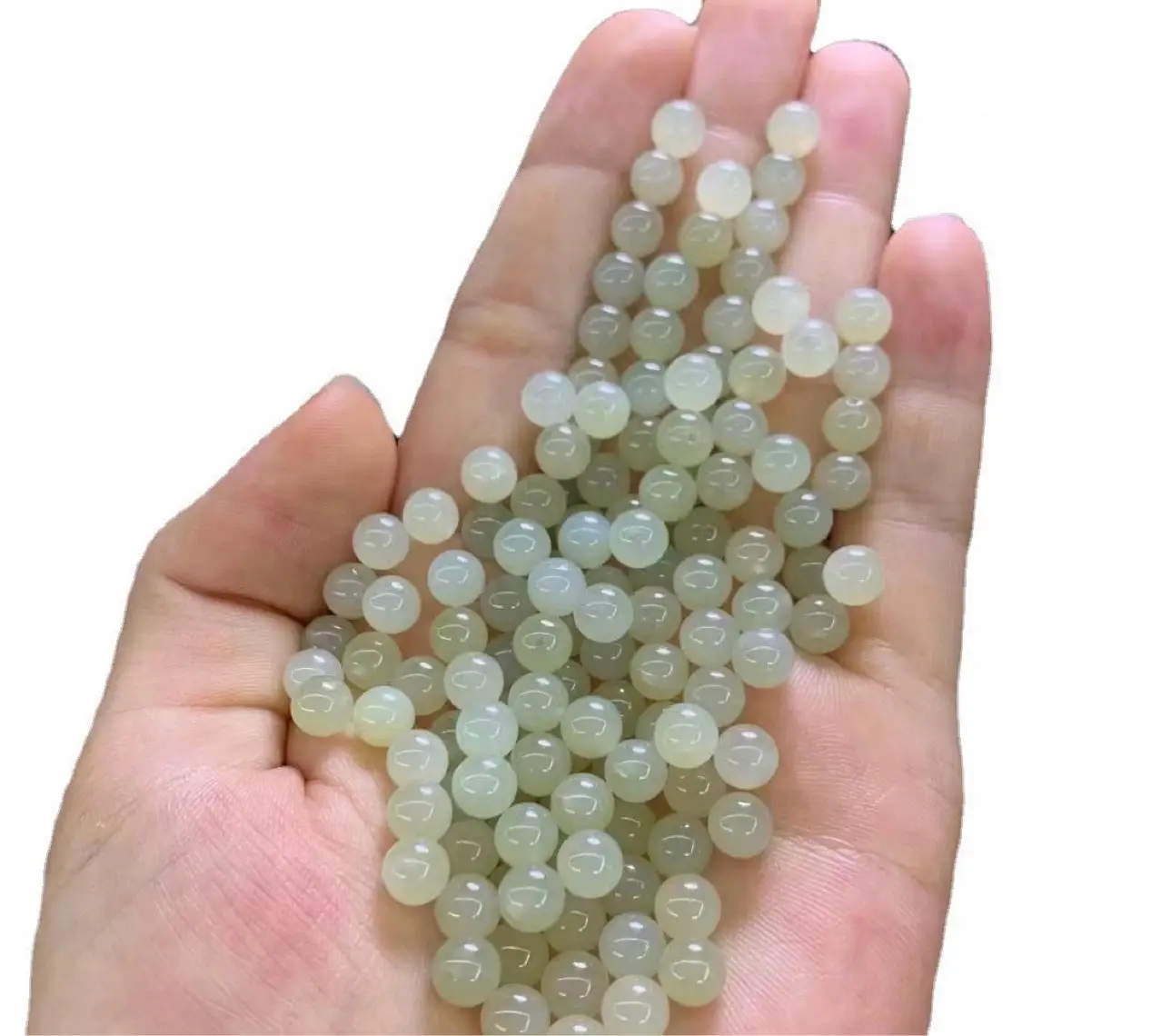 Hetian Jade Round Beads 6mm Loose Jewelry — feature 5