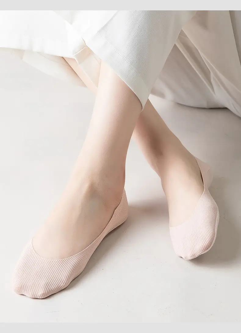 Women's Boat Socks for Spring and Summer, Thin Ice Silk Socks, Low-Cut Invisible Socks, Can Be Cut to Any Length, Non-Slip, No Heel Slippage, Summer Style — feature 18