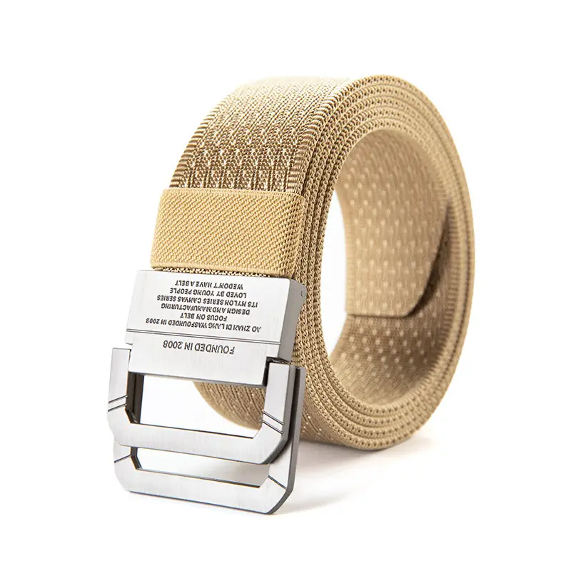 Men's Brown Canvas Double Loop Belt 12" - Image 2