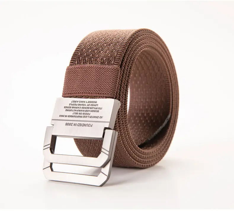 Men's Brown Canvas Double Loop Belt 12" β feature 10