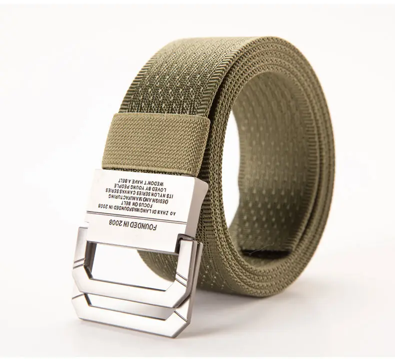 Men's Brown Canvas Double Loop Belt 12" β feature 14