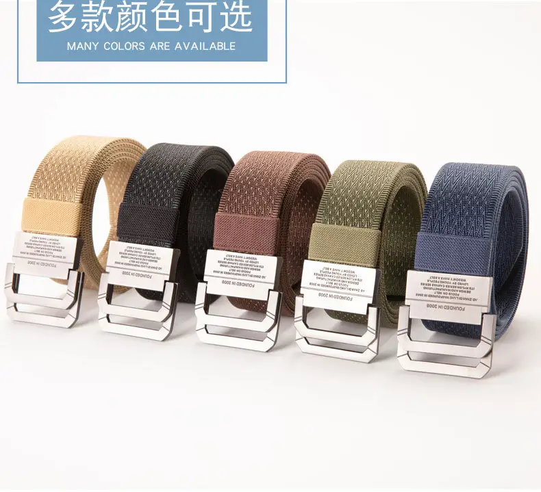 Men's Brown Canvas Double Loop Belt 12" β feature 7