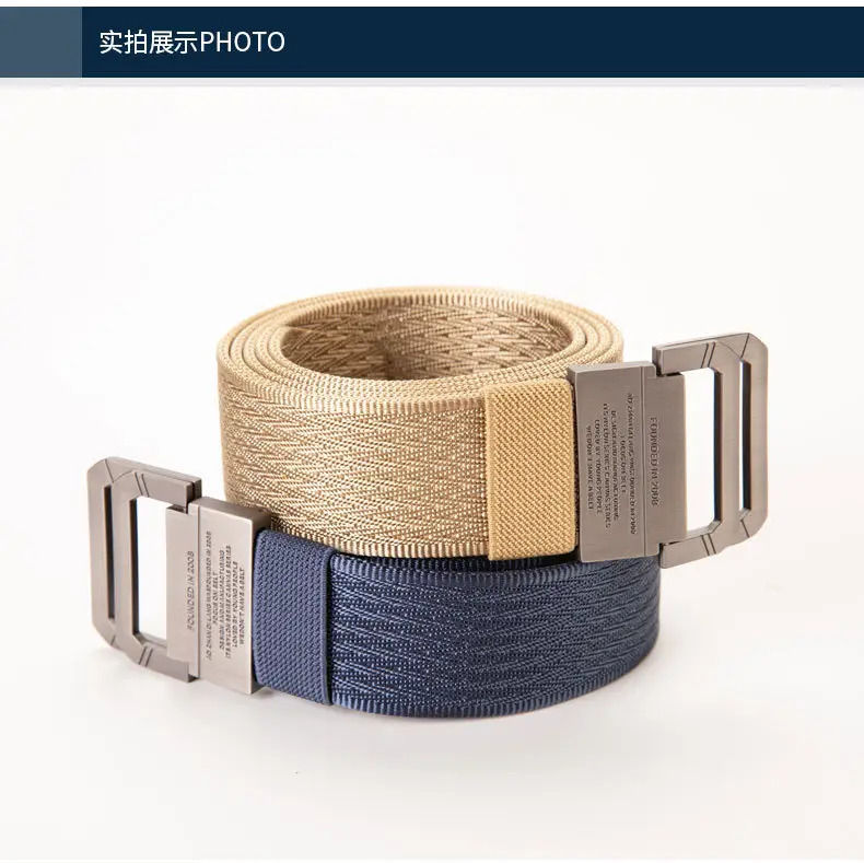 Men's Brown Canvas Double Loop Belt 12" β feature 8
