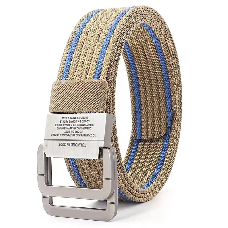 Men's Brown Canvas Double Loop Belt 12" - Image 6
