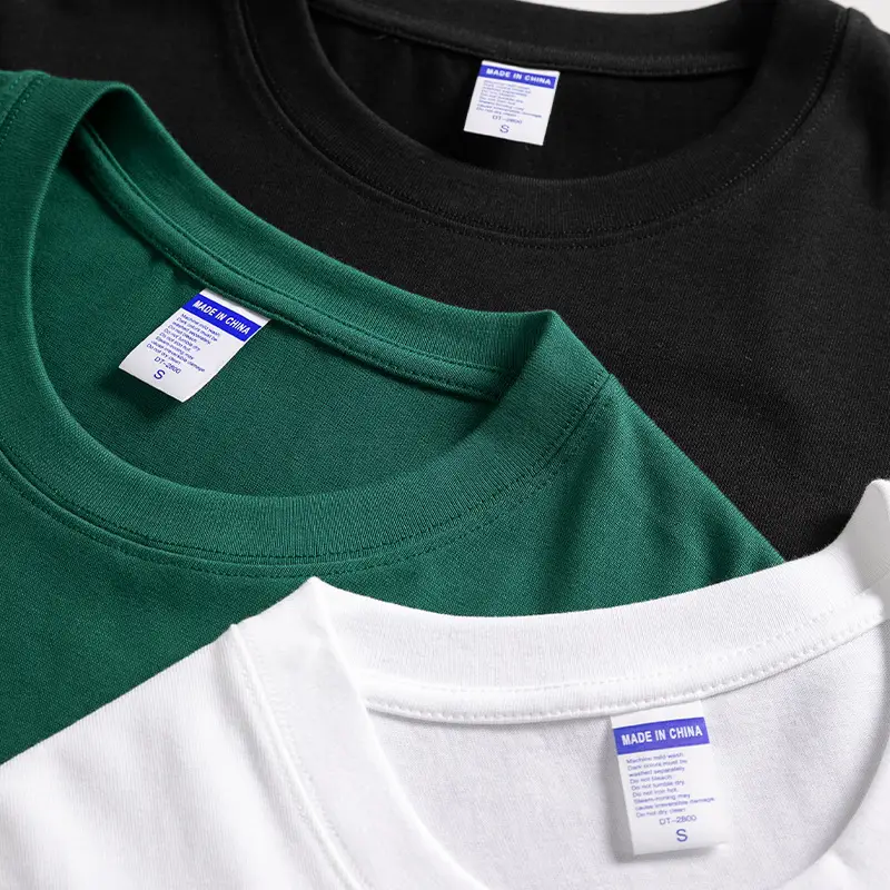300g White Cotton T-Shirt Men Women Summer - Image 7