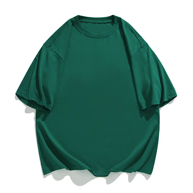 300g White Cotton T-Shirt Men Women Summer - Image 3