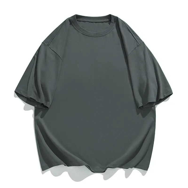 300g White Cotton T-Shirt Men Women Summer - Image 4