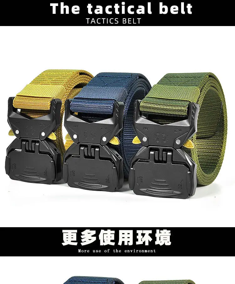 New Men's Tactical Buckle Nylon Belt Quick Release All Match β feature 1