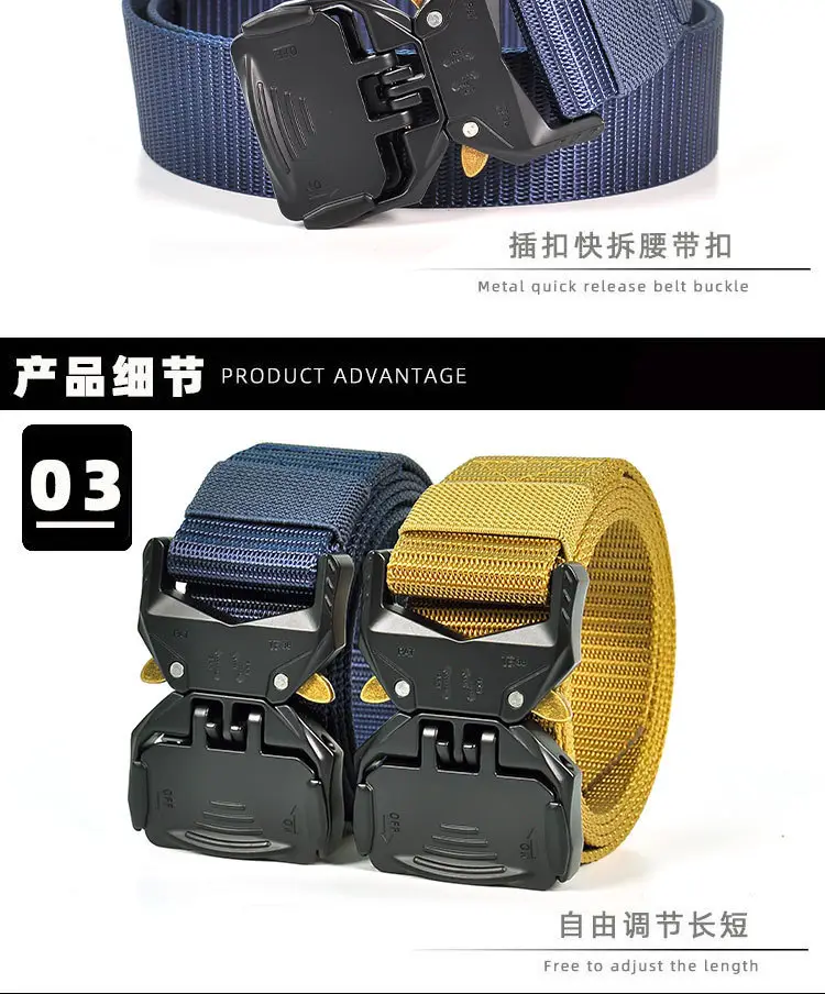 New Men's Tactical Buckle Nylon Belt Quick Release All Match β feature 6