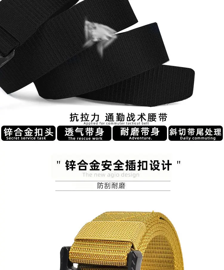 New Men's Tactical Buckle Nylon Belt Quick Release All Match β feature 8